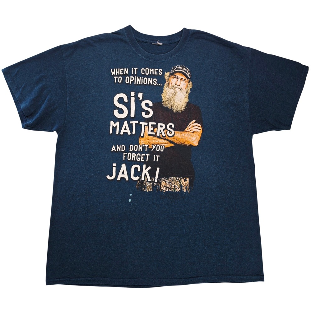 Duck‎ Dynasty Uncle Si Robertson Graphic T-Shirt Dark Green Mens XL Si Matters